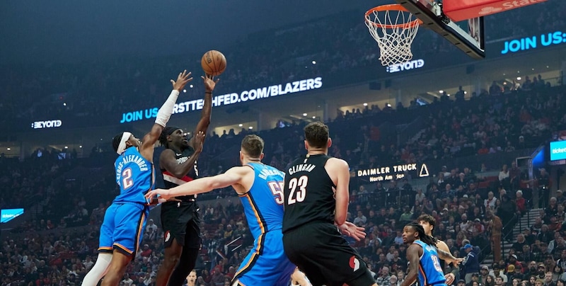 Shai Gilgeous‑Alexander 35 punti ma i Thunder perdono 112‑107 ai Trail Blazers