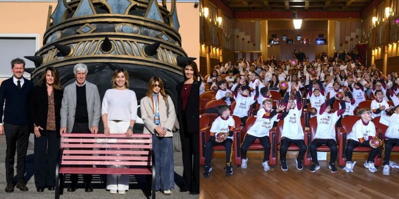 Roma dona una panchina rossa a Cinecittà per la Giornata internazionale contro la violenza di genere