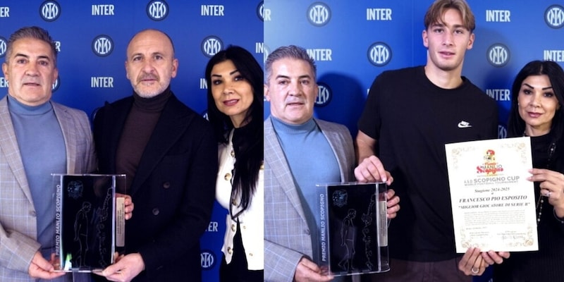 Premi Manlio Scopigno assegnati a Pio Esposito e Ausilio: la cerimonia al centro sportivo nerazzurro