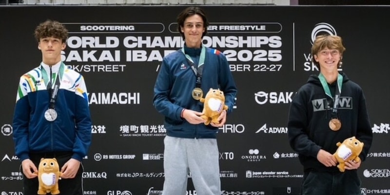 Italia vince l'argento nella Street ai Mondiali di Sakai grazie a Stefano Marzella, 15 anni