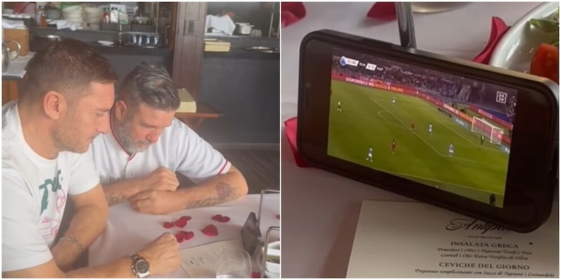 Totti e Candela a Miami: la Roma‑Napoli in diretta sul cellulare
