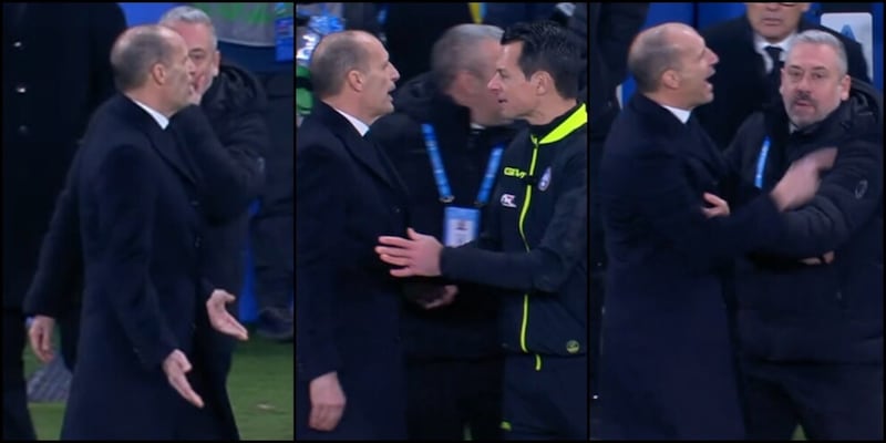 Napoli: l'aggressione tra Allegri e Oriali nella semifinale della Supercoppa e la risposta del club