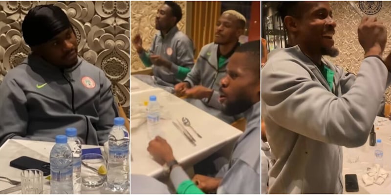 Osimhen al tavolo con la Nigeria prima dell’inizio della Coppa d’Africa