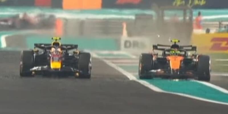 Norris sfugge alla penalità per sorpasso fuori pista a Abu Dhabi, Tsunoda penalizzato