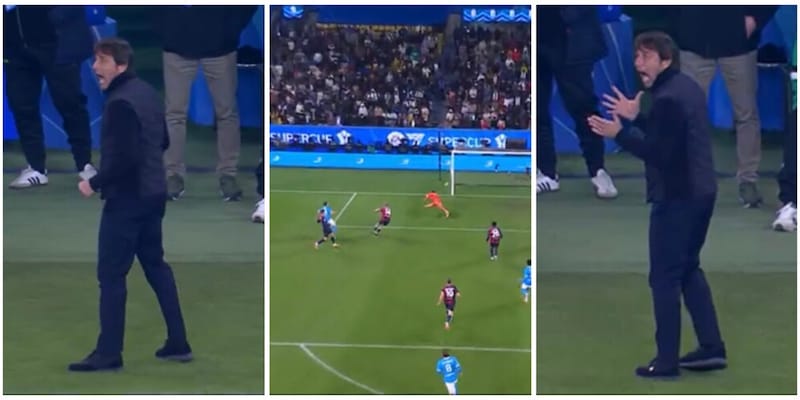 Elmas spegne il vantaggio in Supercoppa: la furiosa reazione di Conte