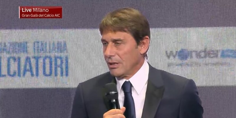 Conte al Gran Gala: difenderemo lo scudetto e la settimana di pausa è un’abitudine inglese