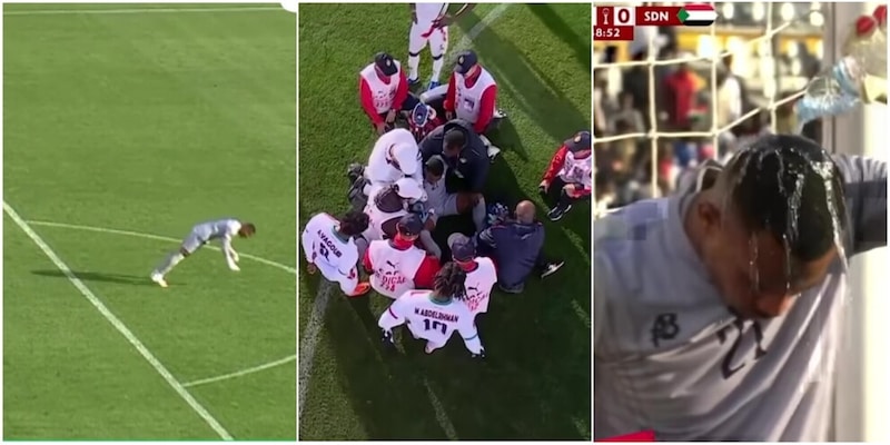Elneel Abuzaid del Sudan crolla in partita di Coppa d’Africa contro la Guinea Equatoriale