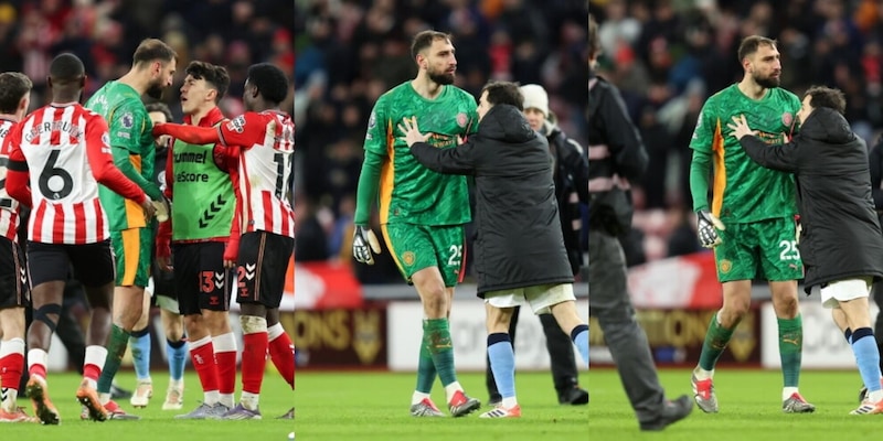 Donnarumma e O'Nien in scontro sul campo: Guardiola interviene per evitare rissa