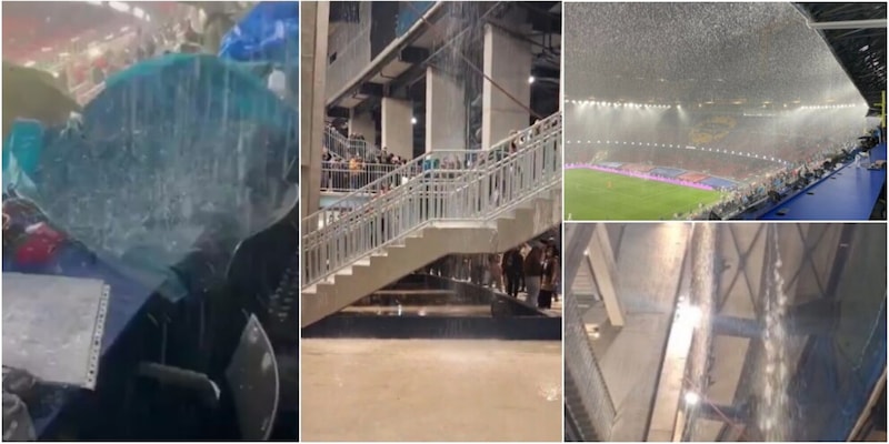 Camp Nou allagato da grandinata: la crisi del drenaggio in evidenza