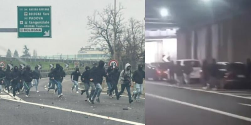 Scontri violenti tra ultras Fiorentina e Roma sull'A1 vicino Bologna: oltre 100 armati con spranghe e mazze