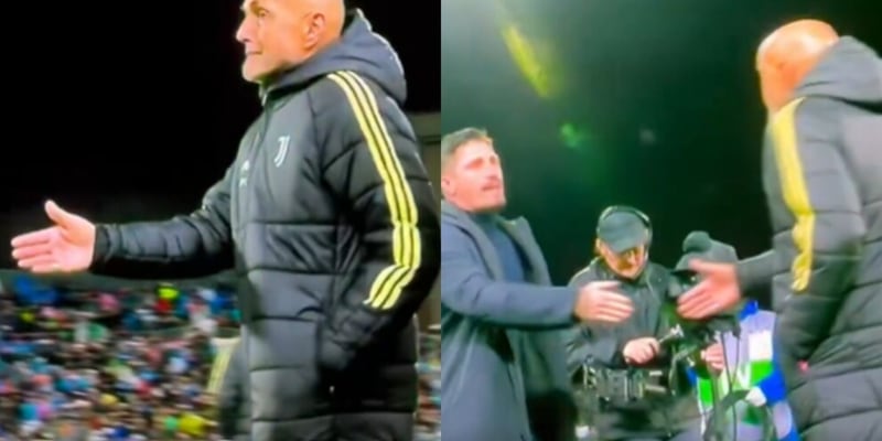 Stretta di mano di Spalletti con Pisacane diventa virale, ricordando il gesto verso Allegri
