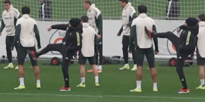 Spalletti calcia Kelly in riscaldamento: video virale prima della Champions League