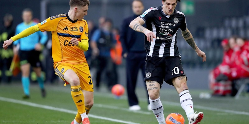 Udinese e Pisa si pareggiano: Meister salva Gilardino