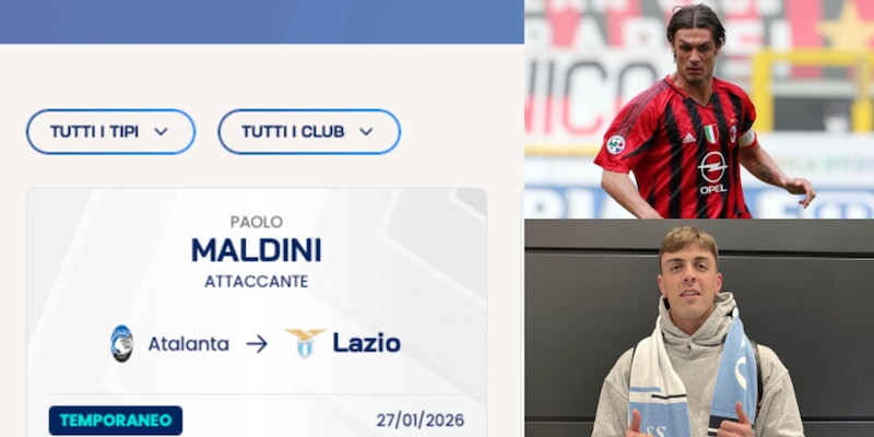 La Lega Serie A corregge: “Paolo Maldini” non trasferito dall’Atalanta alla Lazio