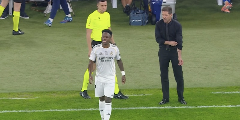 Simeone e Vinicius si scontrano nella Supercopa: un episodio di tensione