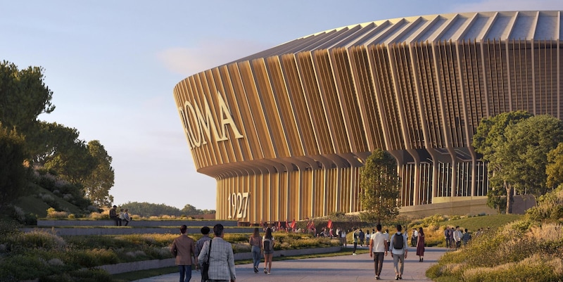 Roma costruirà il nuovo stadio: prima pietra 2027 per il centenario e l'Euro 2032