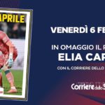 Poster autografato di Elia Caprile distribuito gratuitamente in Cagliari con il Corriere dello Sport‑Stadio