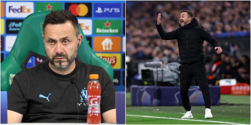 Marseille fuori dalla Champions: De Zerbi si assume la responsabilità e chiede scusa ai tifosi