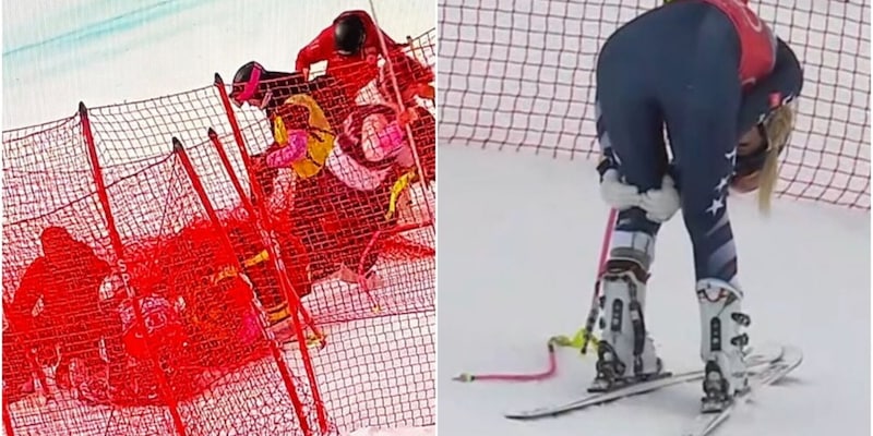 Lindsey Vonn si infortuna al ginocchio a Crans‑Montana: la prova di slalom annullata