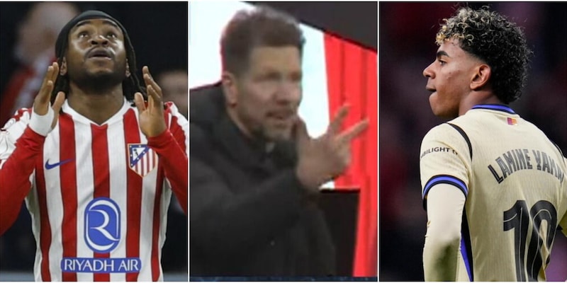 Bufera in Spagna per il gesto con la mano di Simeone a Yamal durante Atletico-Barcellona: la presa in giro fa discutere