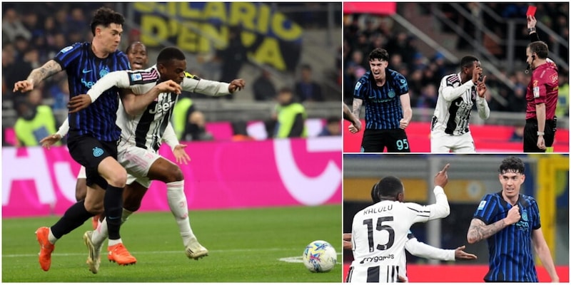 Bastoni finge un fallo: Mkhitaryan reagisce al replay dopo l’espulsione di Kalulu