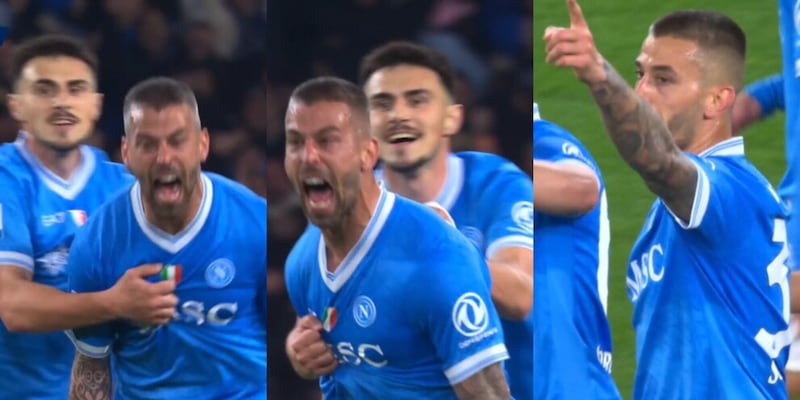 Spinazzola segna ancora: quarto gol per la Roma, celebra e fa un gesto verso la tribuna