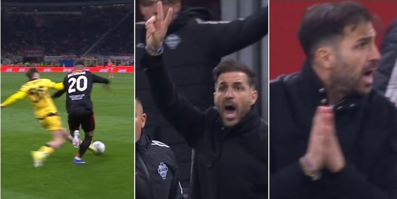 Milan-Como: Saelemaekers esonerato, Allegri espulso e Fabregas si scusa in TV